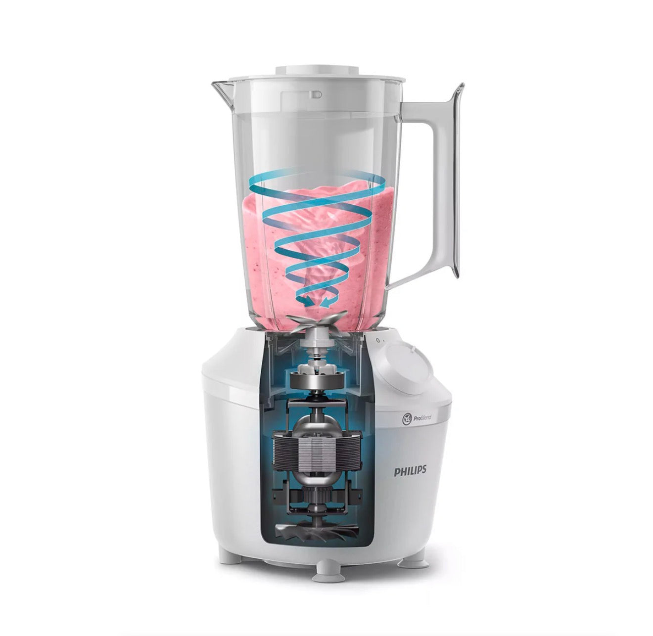 PHILIPS HR2041/10 Smooth blends with no lumps in 45 seconds, Stainless Steel خلاط يومي 450 واط مع طاحونة